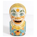 Vintage J Chein Tin Litho Clown Bank   5"