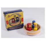 1944 Snooks Three Men in a Tub Bath Toy w/box