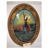 Statue of Liberty Oval Reverse on Glass NO SHIP