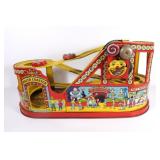 J. Chein Tin Roller Coaster w/2 cars approx 20"
