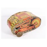 Marx US Army No. 3 Tin Wind up Tank - approx 8"