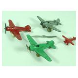 (4) Barclay Diecast US Army Planes