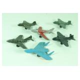 (6) Midgetoy Diecast Combat Planes. 3"- 4"
