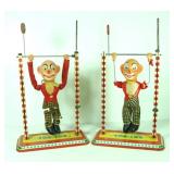 (2) Ohio Art Toe Joe Mechanical Toy Acrobats