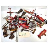 Antique TinLitho Toy Airplane Parts