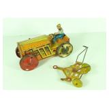 Marx Tractor & Tin Litho Corn Planter