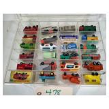 Case of 24 mostly Matchbox cars