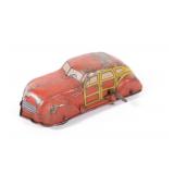 J.Chein Wind-up Tin Litho Toy Car - 5"