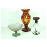 Nouveau Art Glass - 3 Pieces
