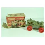 Marx Plastic Tractor. Box in rough condition