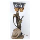 Hopalong Cassidy Lamp with Wyandotte Toy Cap Gun
