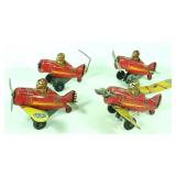 (4) Marx Tin Windup Number #12 Planes