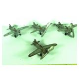 (4) Vtg Unique Art GR 5-4065 Wind Up Planes