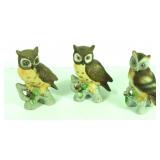 (3) Lefton Ceramic Owls