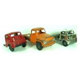 2 Vtg Structo & 1 Vtg Buddy L metal cabs