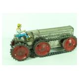 Vtg Marx Wind Up Metal Tractor
