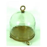 Glass Cake Dome with Gold colored base