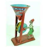 Vintage J. Chein Busy Mike Sand Toy with Monkey