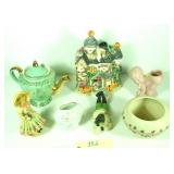 Vtg Ceramic Dï¿½cor, including Hall Tea Pot
