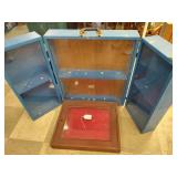 (2) Display Cases - blue tri-fold, etc NO SHIPPING