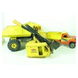 (2) Metal Tonka Dump Trucks & an Excavator