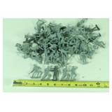 Large Lot of Plastic Gray Soldiers. Some Marx