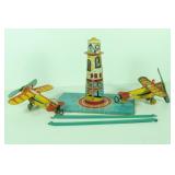 Vtg "Unique" Art Sky Rangers Tower & Airplanes