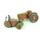 (2) Vtg Marx Tractor and Roller