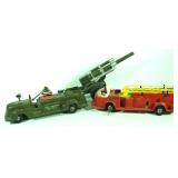 Marx Plastic & Metal Military & Firetruck