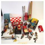 Tin Litho Toy Parts - asst