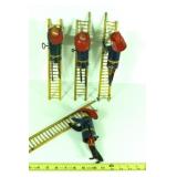 (4) Marx 1930 Tin Litho Wind Up Climbing Fireman