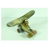 Marx Tin Litho WWI Wind Up USAF Airplane