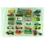 (24) Vtg Matchbox Cars in Plastic Display Case