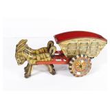 Marx Toys Tin Mule Beer Cart Wind-up - 10" long