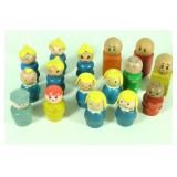 (16) Wooden Fisher Price People
