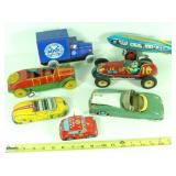 (7) Tin Litho Vehicles. Some older Marx & others