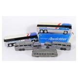 Greyhound Bus Grouping - (3 metal, 2 plastic)