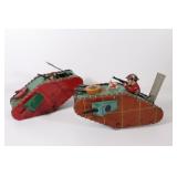 Pair of Marx Doughboy Army Tanks