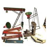 Panama Pile Driver Tin Litho Toy Parts plus extras