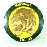 Missouri Tiger Wood Mosaic Wall Art 17in diameter