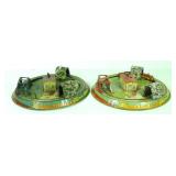 2 Vtg Marx Honeymoon Express Wind Up Train
