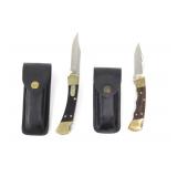 (2) Buck Folding Knives. #110 & #112