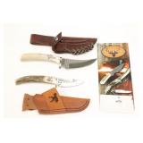 2 White Tail Unlimited Silver Stag Knives