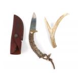 WHITETAILS UNLIMITED Hunting Knife w/sheath
