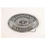 Airborne All The Way Metal Belt Buckle