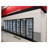 16x28x8 Walk-in Dairy Cooler W/8 Doors And Carts