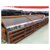 6ft Slant Produce Tables W/front Shelving Insert