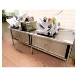 8ft S/steel Cabinet With Sliding Doors - 30in Deep