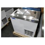 New 32in Norlake Dc-2s Self Contained Flip-lid Ice Cream Dipping Cabinet