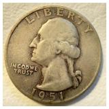 1951 D -US Washington Quarter
